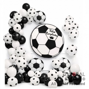 SET DE GLOBOS ARCO XL FELIZ CUMPLEA�OS FUTBOL PELOTAS ZQ 56 UNIDADES